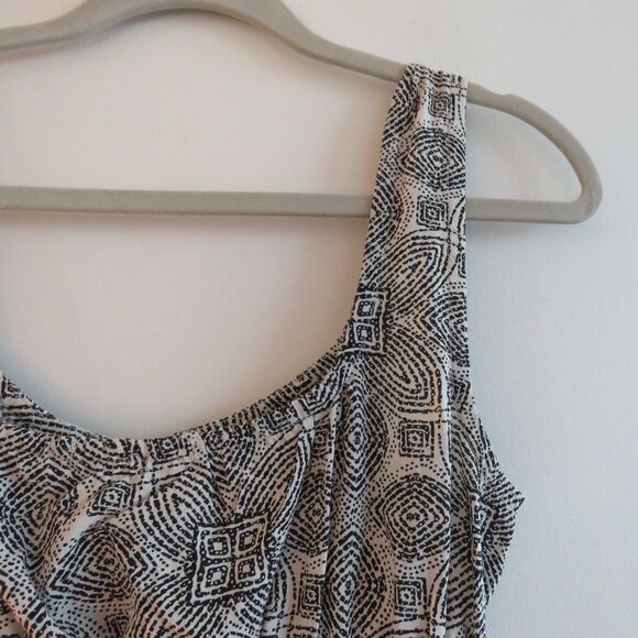 MARINE LAYER Nicole Mini Dress in Black & White Geo Summer Travel Pockets Sz XS - Picture 13 of 15